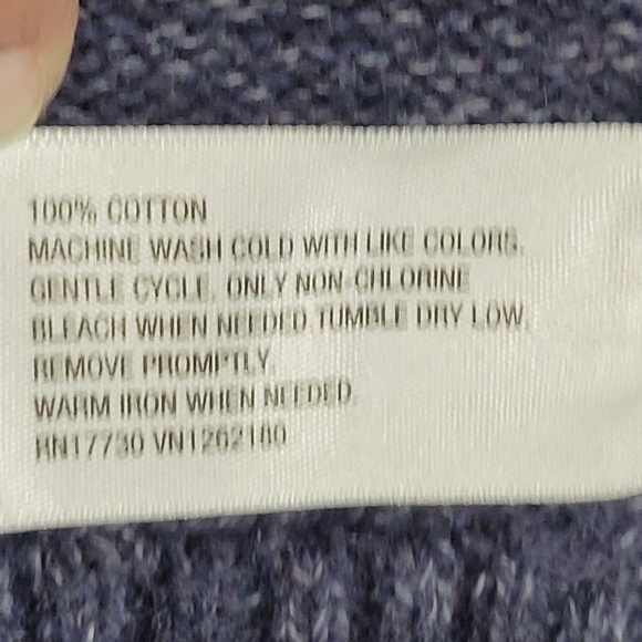 XL CONVERSE Blue Gray Crewneck Sweater with Heathered Texture - Picture 4 of 5